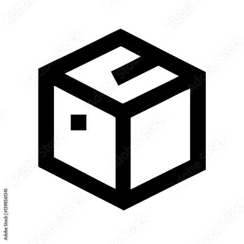 box alt glyph  vector flat icon