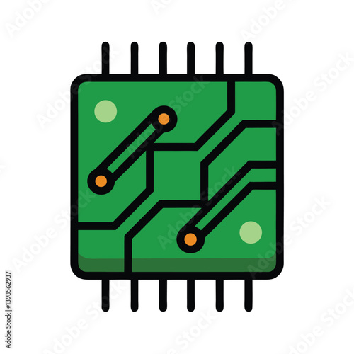 printed circuit board pcb on white background