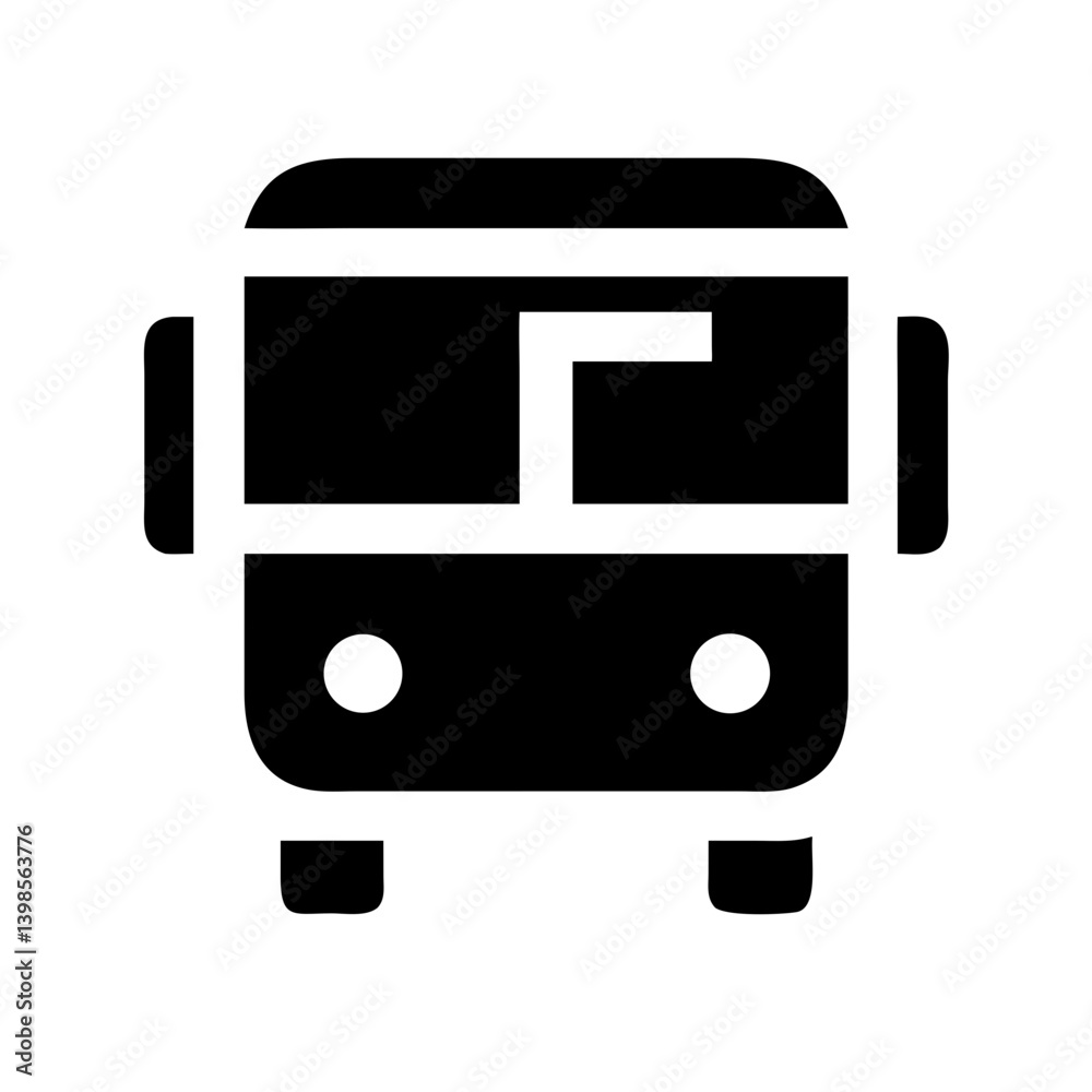 bus alt glyph vector flat icon bus alt glyph vector flat icon