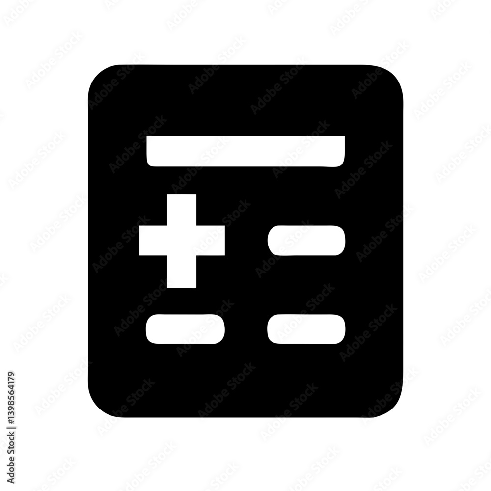 Fototapeta premium calculator glyph vector flat icon