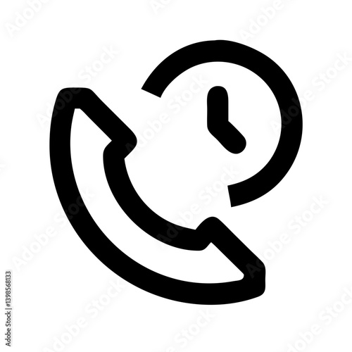 call history glyph  vector flat icon