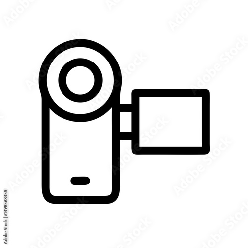 camcorder glyph  vector flat icon
