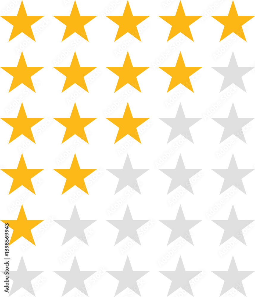 Five stars icon Vector Set. Five stars customer product rating review flat icon for apps and websites Five stars customer product review icon set. Five stars rating Quality, customer rating, feedback. Five stars icon Vector Set. Five stars customer product rating review flat icon for apps and websites Five stars customer product review icon set. Five stars rating Quality, customer rating, feedback.