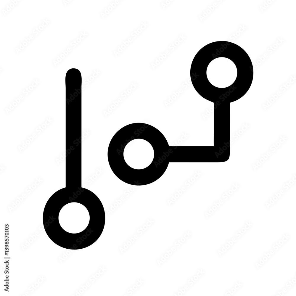 chart connected vector flat icon chart connected vector flat icon