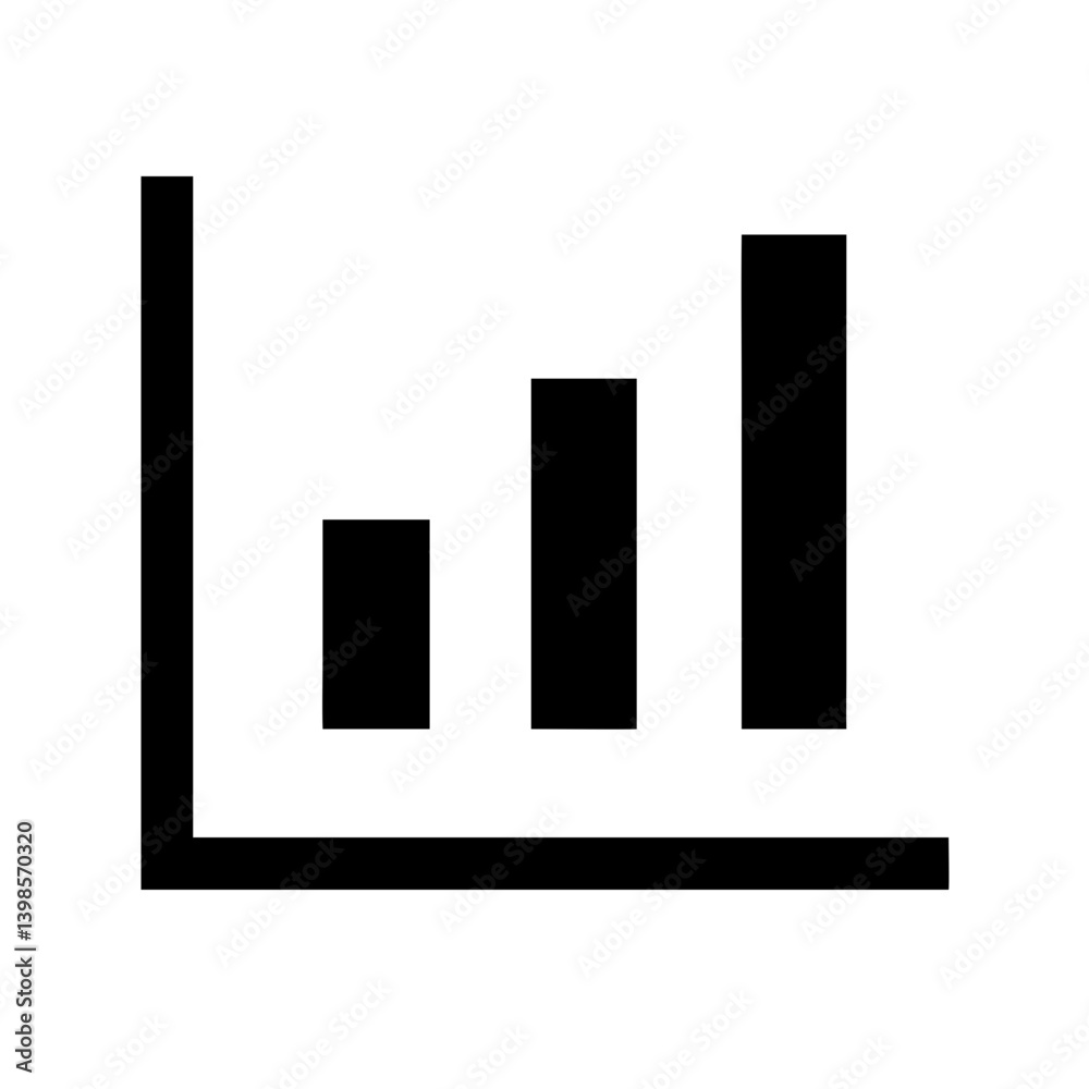 chart histogram glyph vector flat icon chart histogram glyph vector flat icon