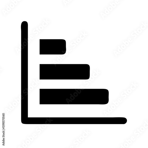 chart line up glyph  vector flat icon