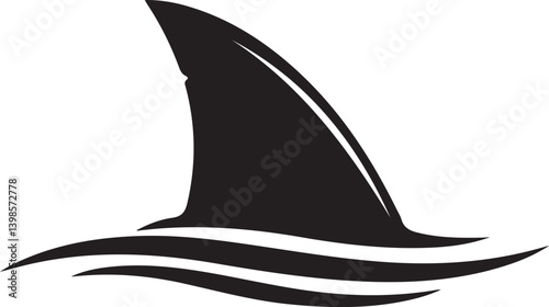 Shark fin symbol vector illustration isolated on white background