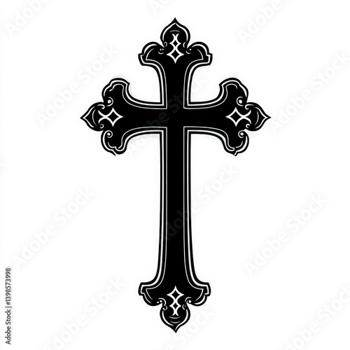 christian cross silhouette ...