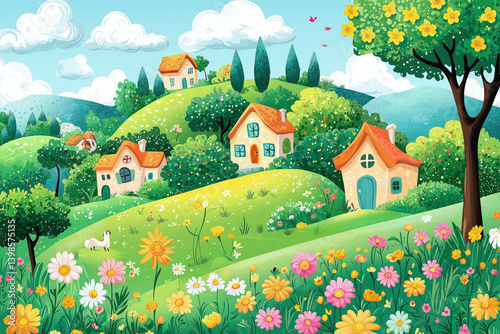 Kids background vector: A p...