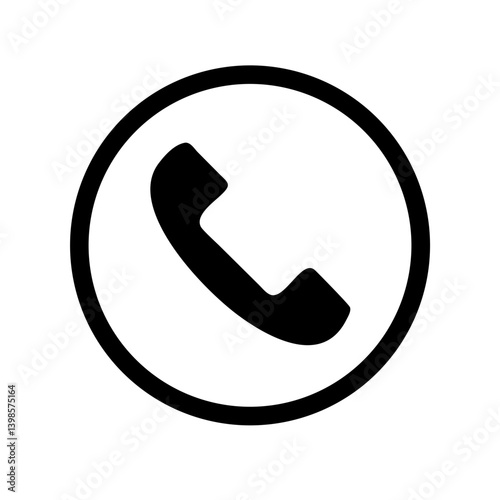 circle phone hangup  vector flat icon