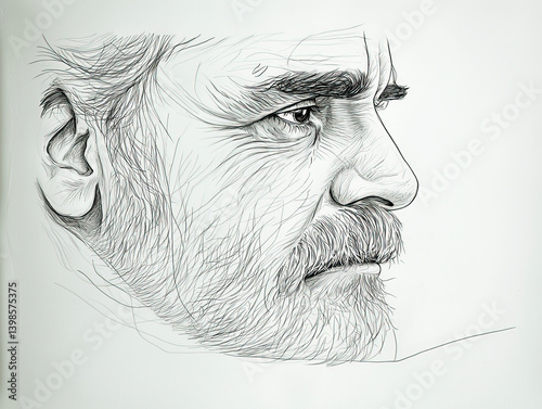 Portrait sketch: A detailed...