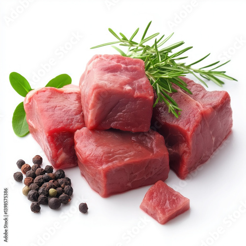 raw beef isolated