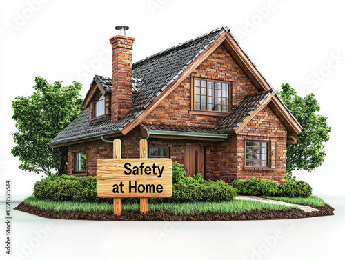 Safety at Home 3d text