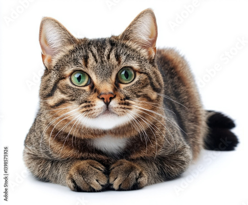 tabby cat isolated