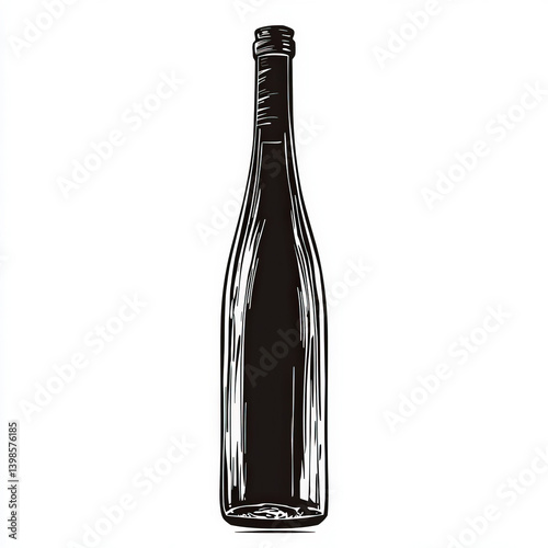 wine bottle silhouette , bl...