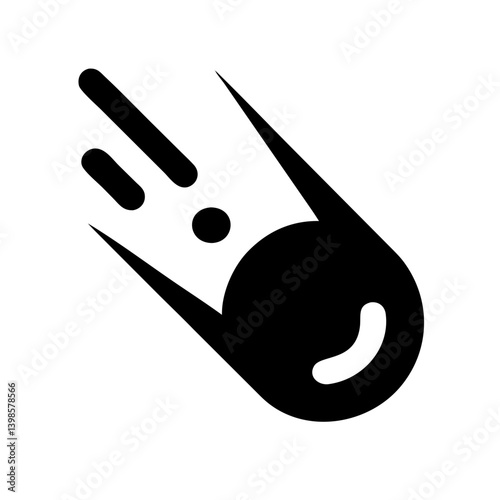 comet  vector flat icon