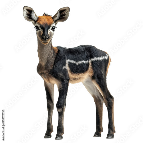 Okapi isolated on white background photo