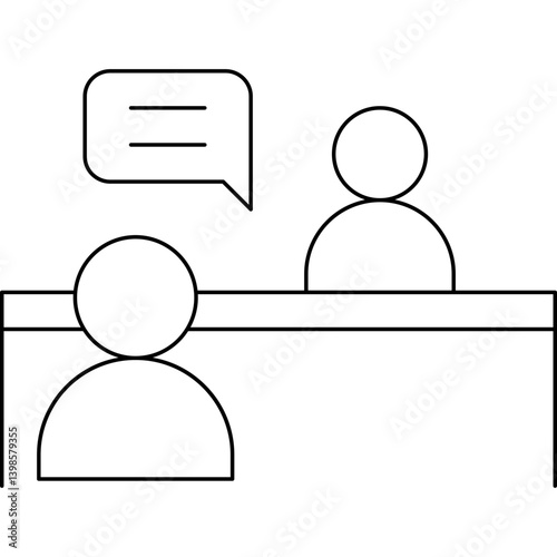Interview single vector illustration icon