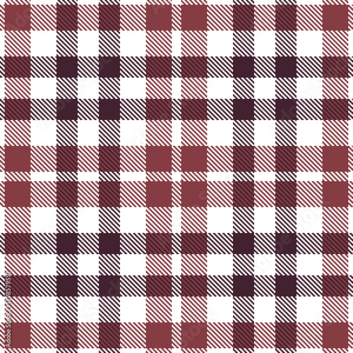 Highland white Seamless Tartan with Muted light maroon accents Textile Design
