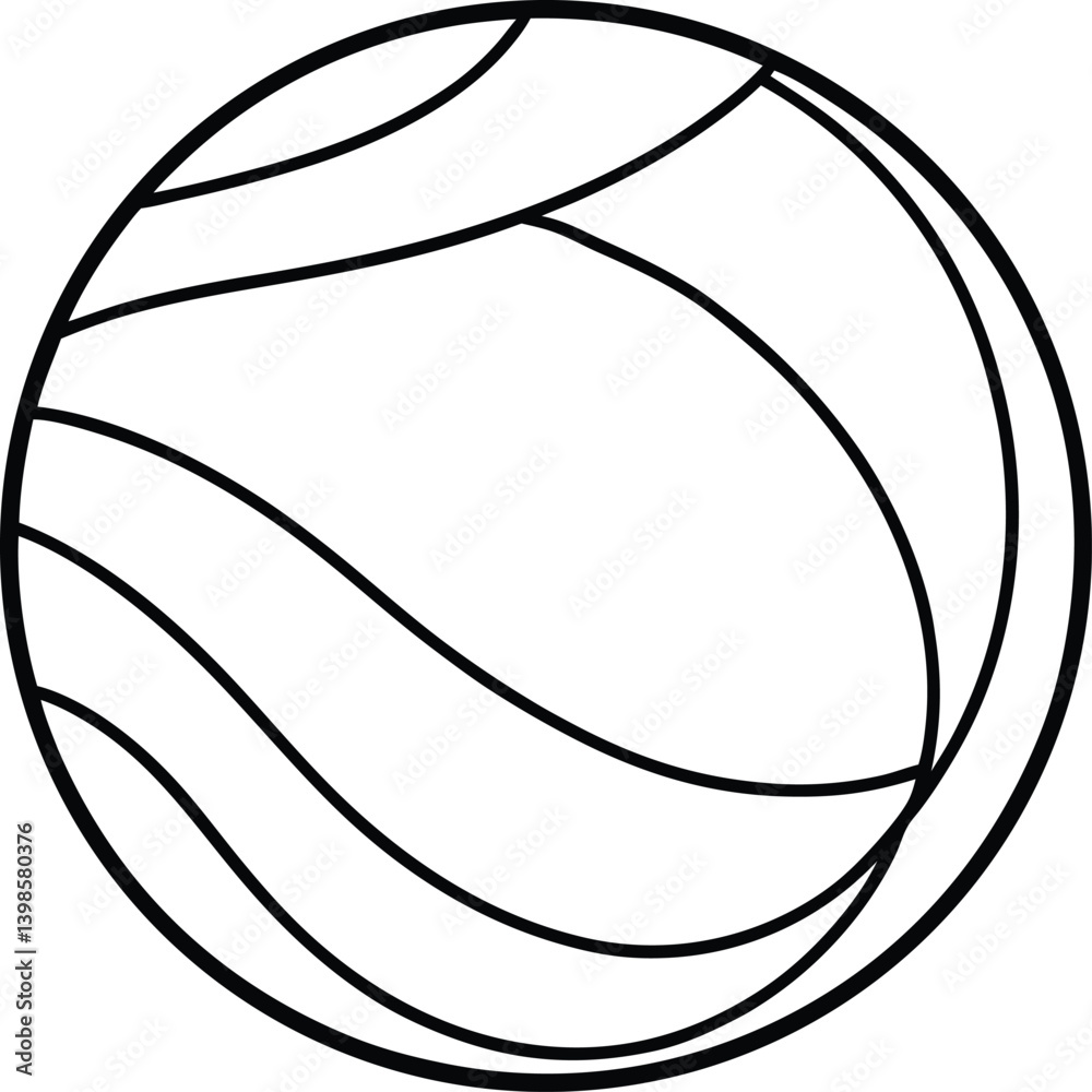 Rubber Ball Icon Line Art Vector | Toy, Sports & Playtime Line Art Rubber Ball Icon Line Art Vector | Toy, Sports & Playtime Line Art
