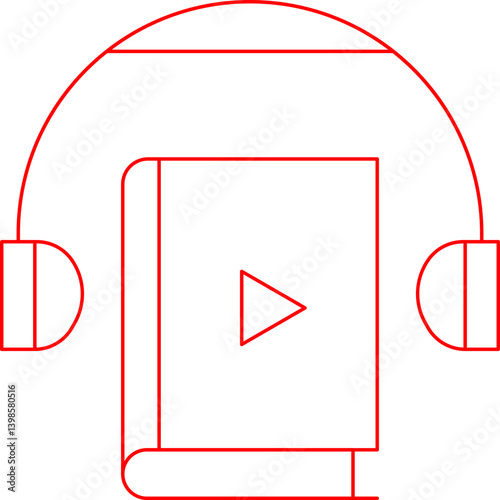 Audiobook single vector illustration icon