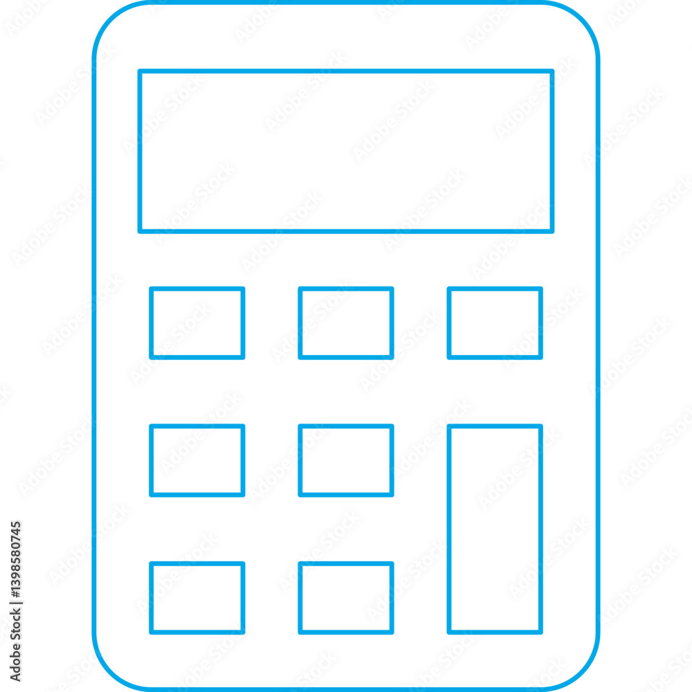 Calculator single vector illustration icon Calculator single vector illustration icon