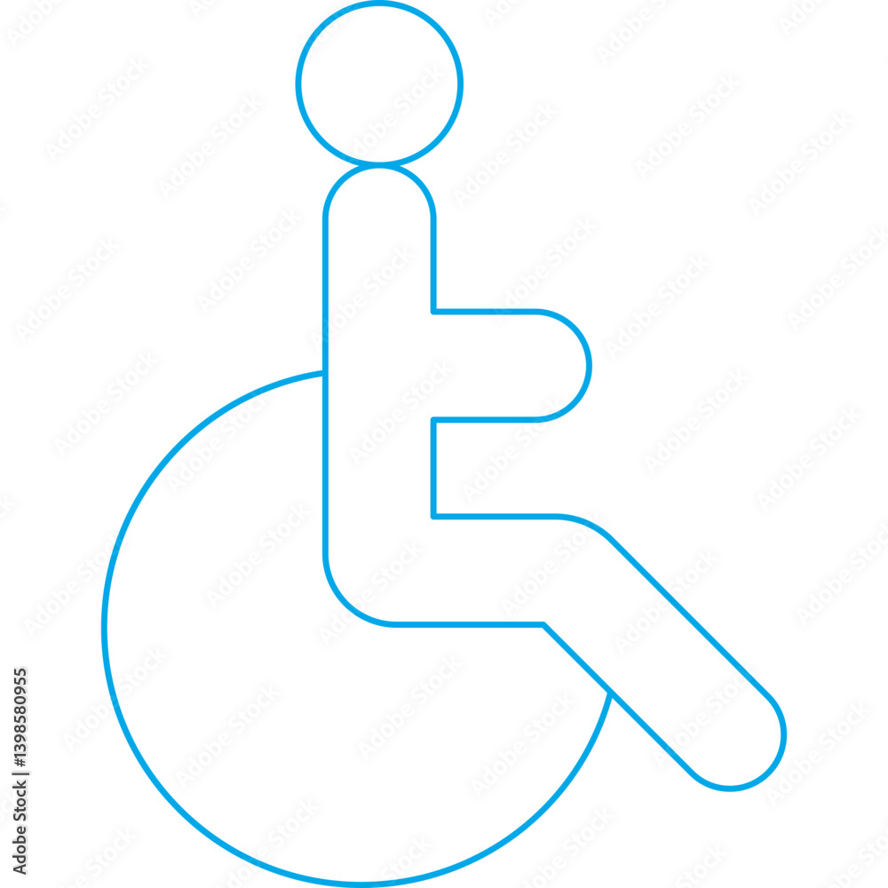 Disabled single vector illustration icon Disabled single vector illustration icon