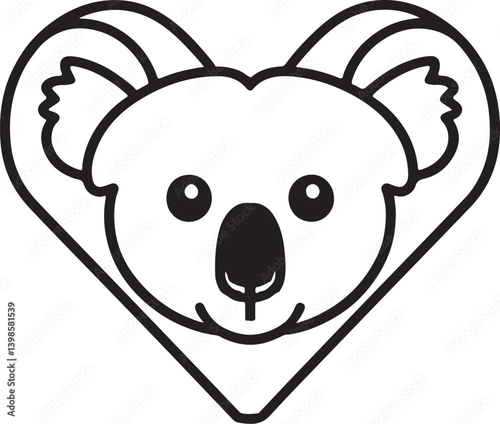 Fototapeta premium panda bear with a heart