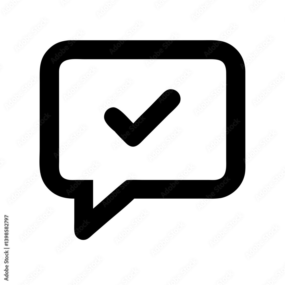 comment check vector flat icon comment check vector flat icon