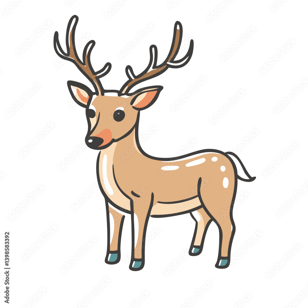 deer icon, deer vector illustration-simple illustration of deer, perfect for deer logos and icons deer icon, deer vector illustration-simple illustration of deer, perfect for deer logos and icons