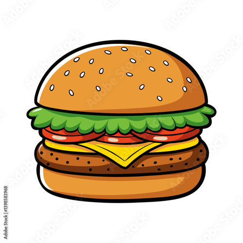 burger 2d vector