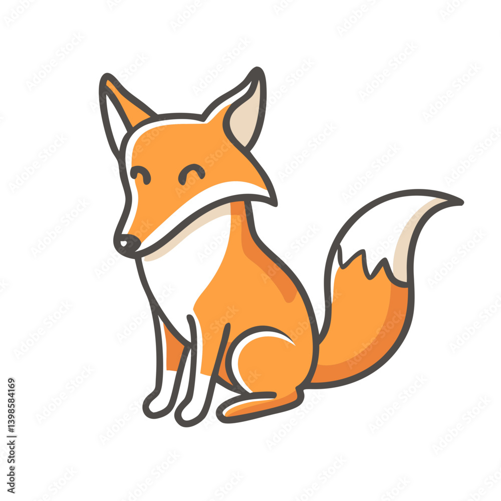 Fototapeta premium fox icon, fox vector illustration-simple illustration of fox, perfect for fox logos and icons