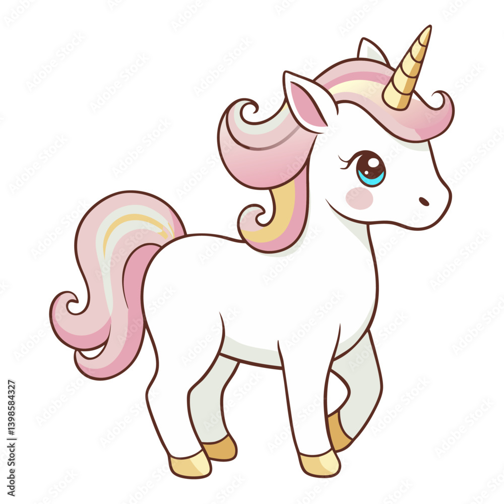 Fototapeta premium Cute unicorn vector