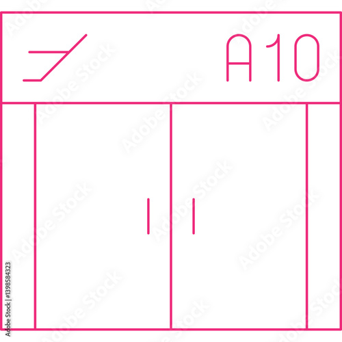 Boarding Gate single vector illustration icon
