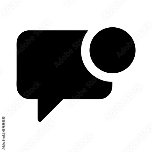 comments glyph  vector flat icon