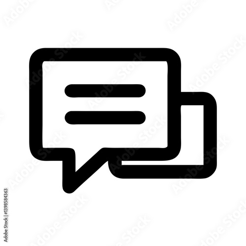 comments glyph  vector flat icon