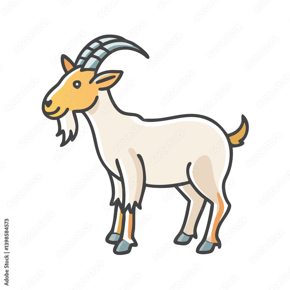 goat icon, goat vector illustration-simple illustration of goat, perfect for goat logos and icons