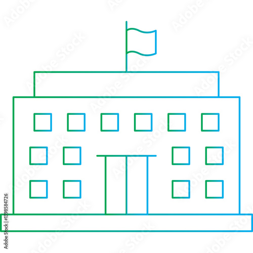 Embassy single vector illustration icon