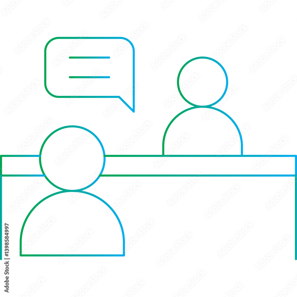Interview single vector illustration icon Interview single vector illustration icon