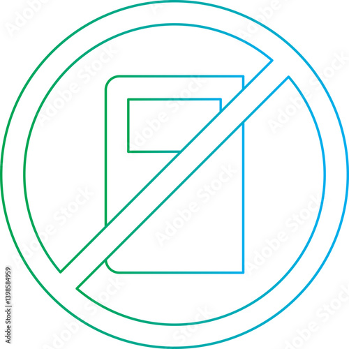 Illegal Book single vector illustration icon