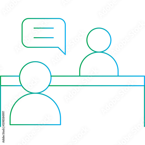 Interview single vector illustration icon