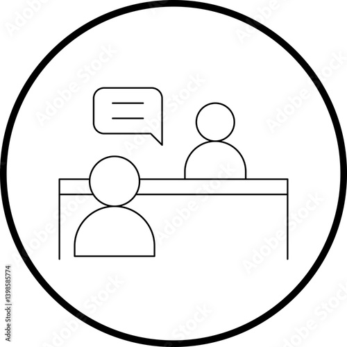 Interview single vector illustration icon