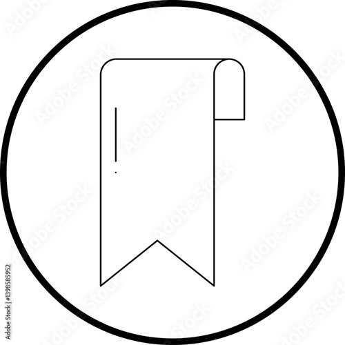 Bookmark single vector illustration icon