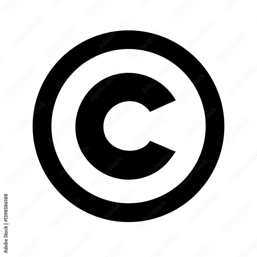 copyright glyph vector flat icon copyright glyph vector flat icon