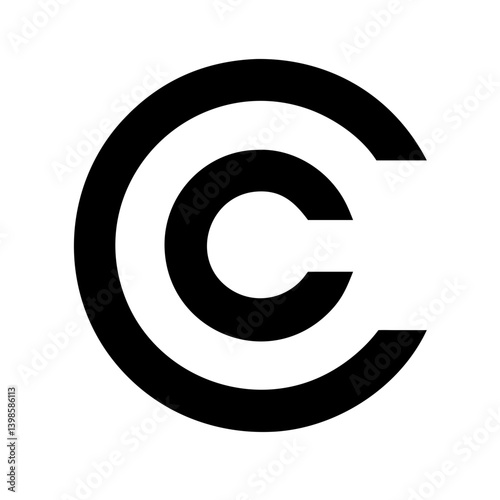 copyright  vector flat icon