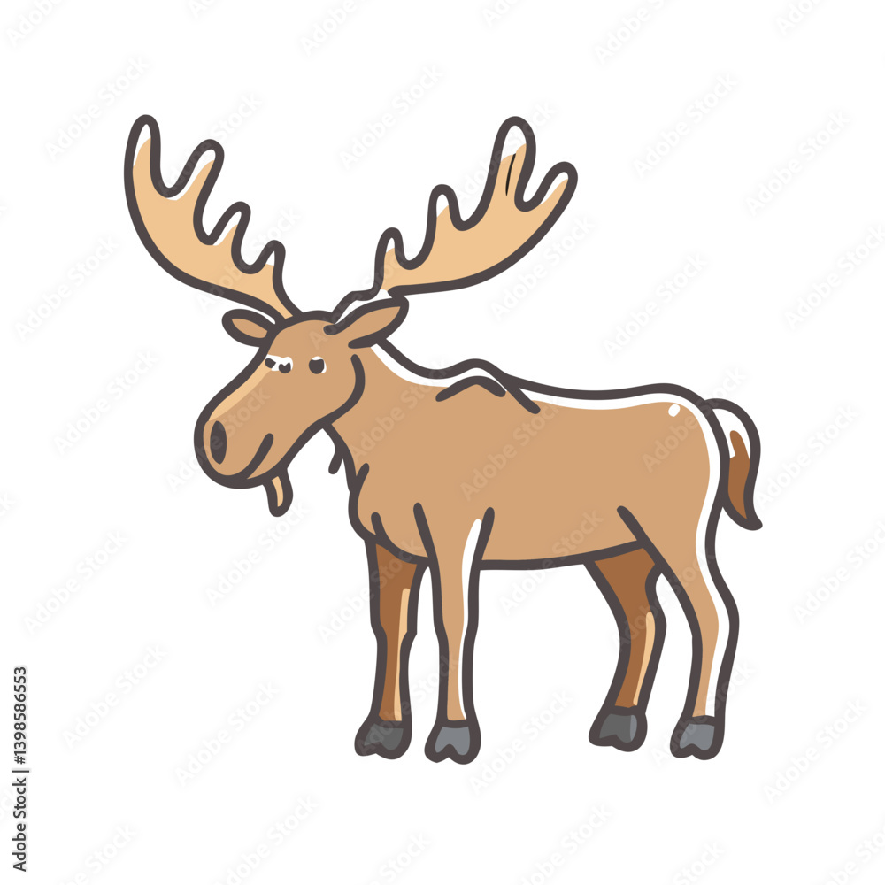 moose icon, moose vector illustration-simple illustration of moose, perfect for moose logos and icons moose icon, moose vector illustration-simple illustration of moose, perfect for moose logos and icons
