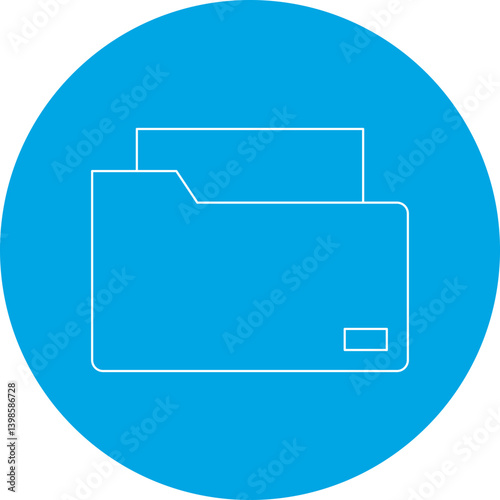 Folders single vector illustration icon