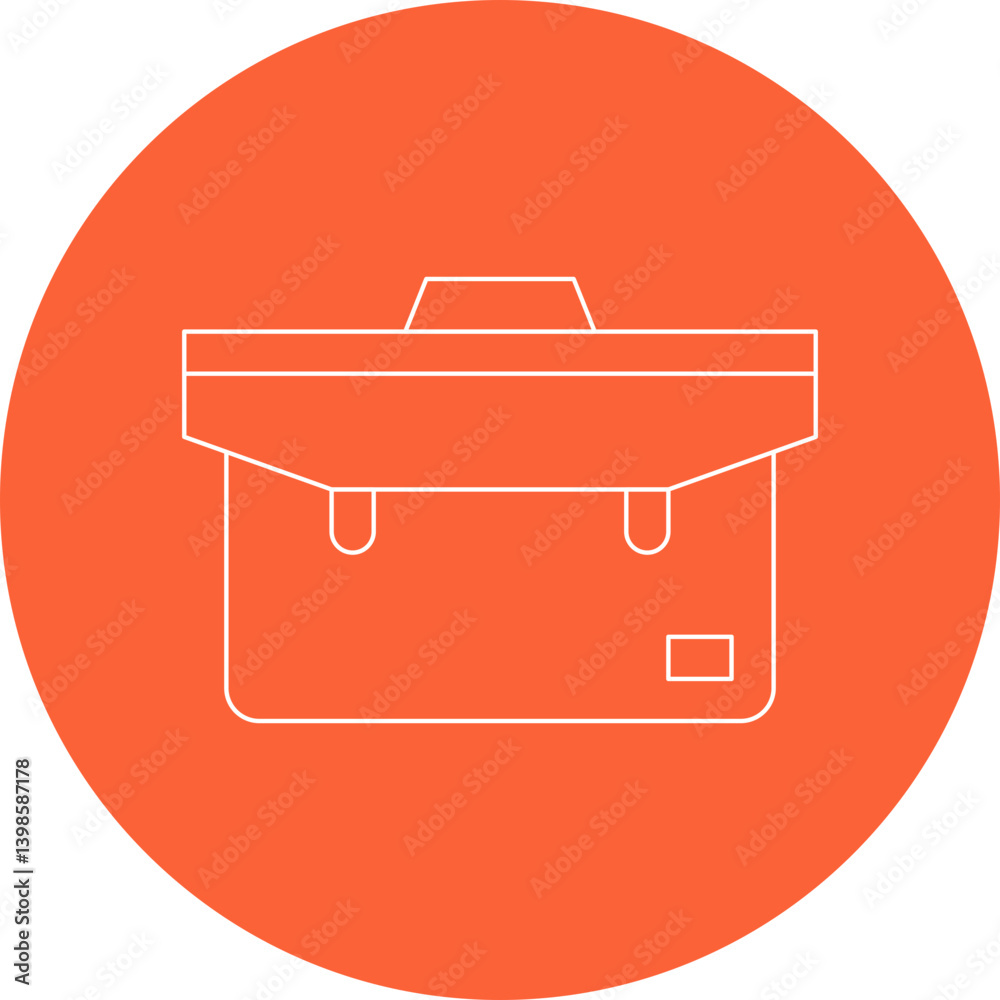 Briefcase single vector illustration icon