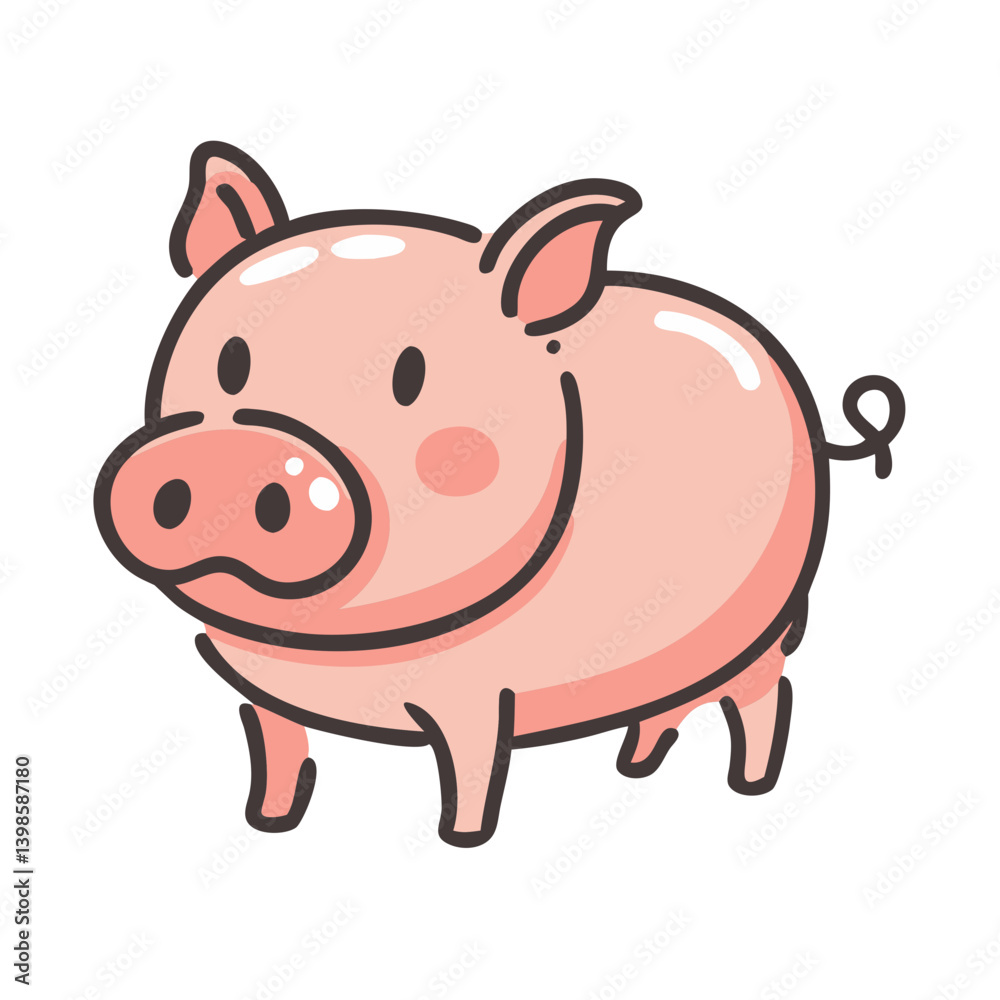 pig icon, pig vector illustration-simple illustration of pig, perfect for pig logos and icons pig icon, pig vector illustration-simple illustration of pig, perfect for pig logos and icons