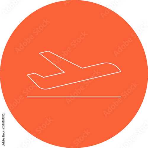 Flight single vector illustration icon